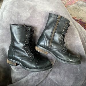 Steve Madden Troopa 2.0 Leather Combat Boots